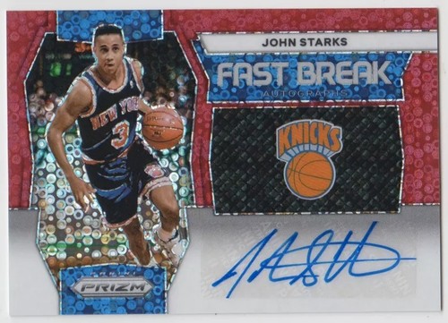 2023-24 Panini Prizm Fast Break John Starks Autographs Red Disco Prizm Auto /99 - 第 5/8 張圖片