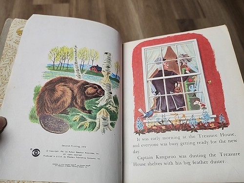 Little Golden Book CBS TV Captain Kangaroo & The Beaver 1972 Cover Price 39 Cent - Foto 4 di 8