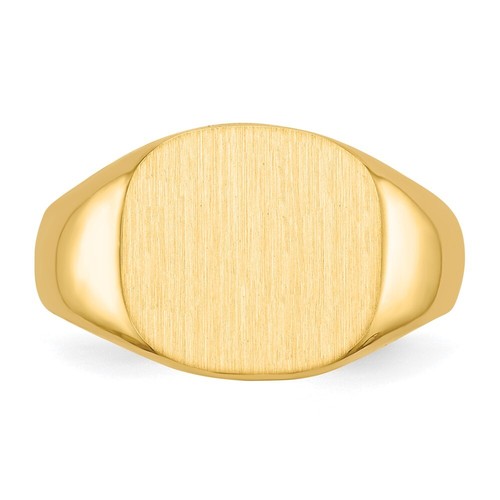 10K Yellow Gold 12.0x13.5mm Open Back Signet Ring For Men Size 10 - Picture 4 of 5
