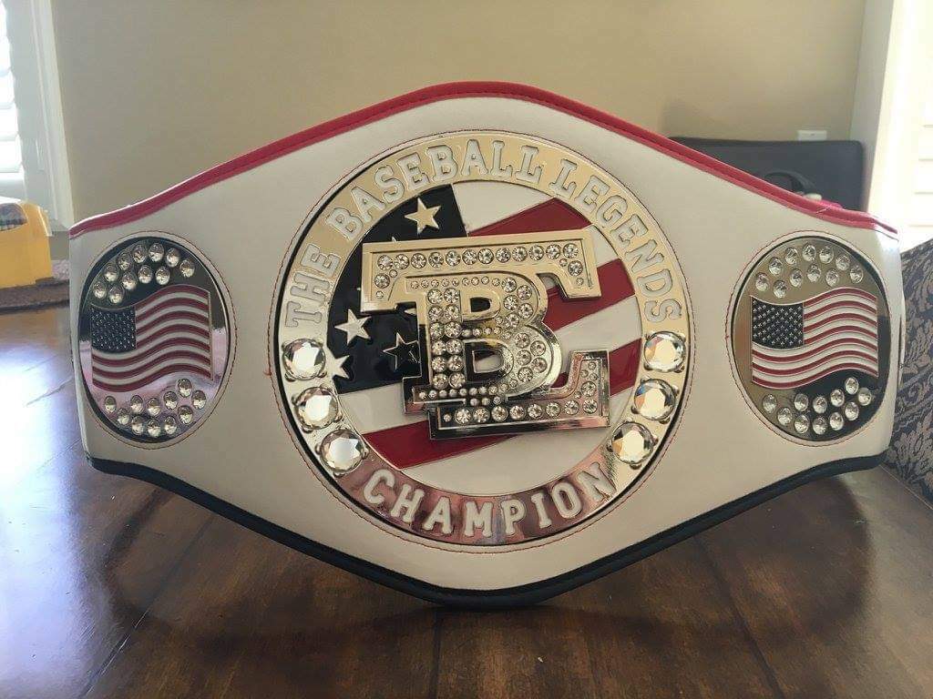 Baseball Legends Champion Championship Wrestling Brass 2mm Belt