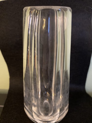 SKANDINAVISCHE SIGNIERTE O.F ORREFORS 6" KRISTALL GEÄTZTE SCHMETTERLINGSKNOSPENVASE Vintage - Bild 4 von 7