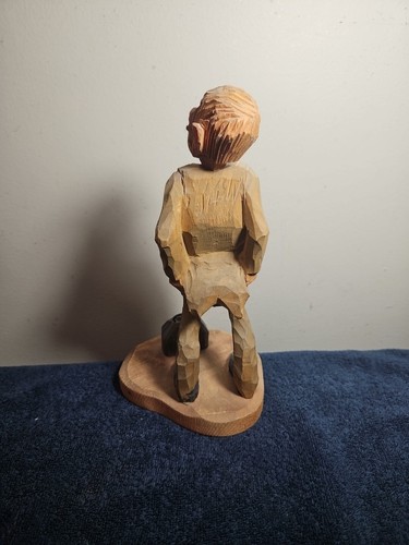Antique Folk Art Carving of a Salesman. Outsider Art. 10" Tall - Picture 5 of 9