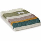 TWEEDMILL TEXTILES 100% Wool Sofa British Blanket Rug ALASKA EARTH STRIPE THROW