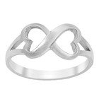 Heart Rings without Stone Sterling Silver Fine Rings