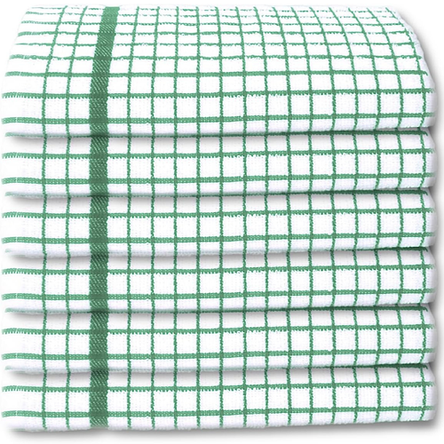 6x Large Terry Tea Towels 45x65cm – 100% Cotton Luxury Check Soft Kitchen Towels - Picture 22 of 26
