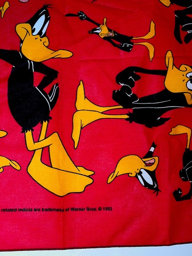 Daffy Duck Large Bandana Kerchief Bandaroos 1993 NOS Nice Finish Vintage - Bild 12 von 12