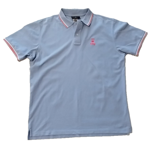 Psycho Bunny Poloshirt Herren Lavendel Lila Pima Baumwolle Kurzarm GRÖSSE 8 - Bild 1 von 3