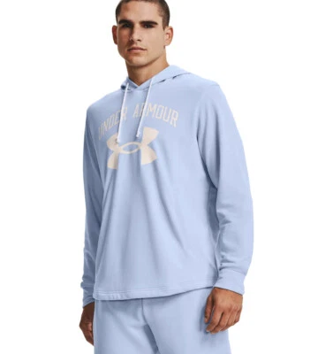 Under Armour Rival Terry Big Logo Hoodie Light Blue Kapuzenpullover Fitness  - Bild 1 von 2