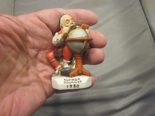 Norman Rockwell Dave Grossman sábado noche post adorno 1980 Santa Globe - Imagen 3 de 5