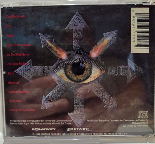 The IVth Crusade by Bolt Thrower (CD, 1992, Earache Records) VG Condition - Picture 2 of 2
