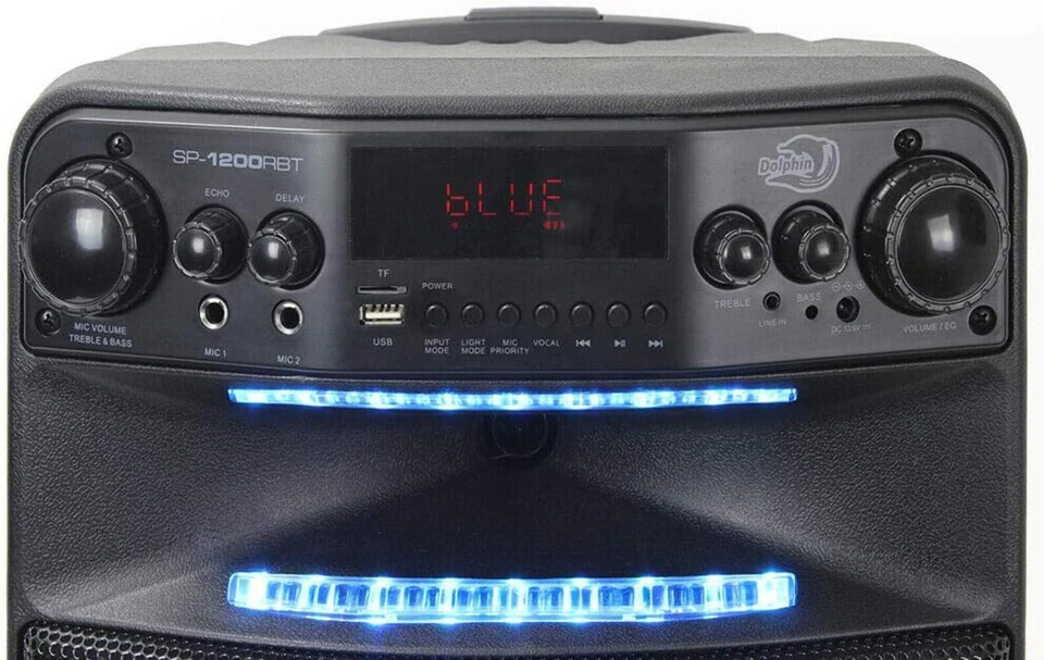 Rechargeable Bluetooth Party Speaker,12”, LED, Radio, USB, AUX, Portable - Image 2 of 4