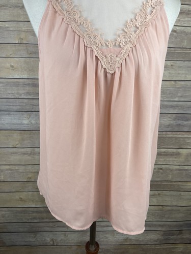Forever 21 Medium Neu mit Etikett Spitzenbluse Boho Rouge Rosa Ärmellos Karriere Top - Bild 3 von 10