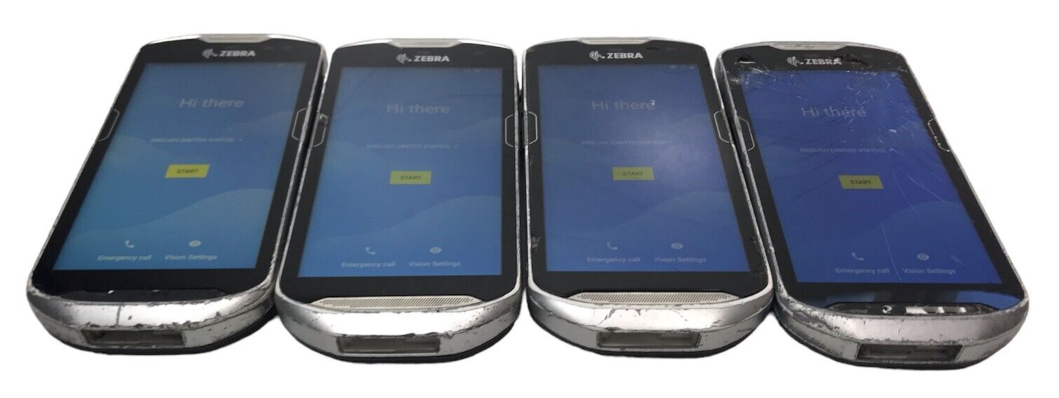 (4) Zebra TC56 TC56J TC56CJ1PAZU2PUS Android 8 Factory Reset Scanner