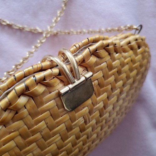 Courreges Rare Shell motif vintage Chain Shoulder bag w/Keychain Women Auth HM1 - Imagen 8 de 20