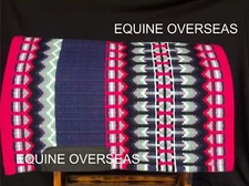 Western Horse Saddle Pad Blanket 100% New-Zealand Wool - Custom Your own Design