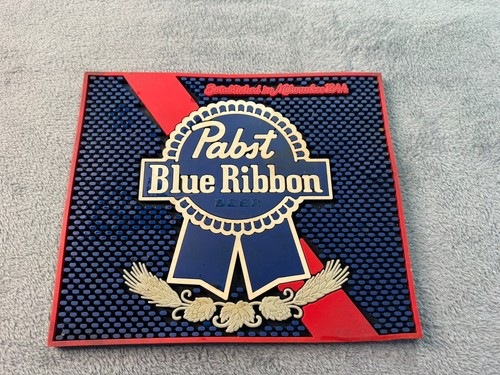 PBR PABST BLUE RIBBON SERVER STATION BAR MAT MAN CAVE 13 X 11 1C