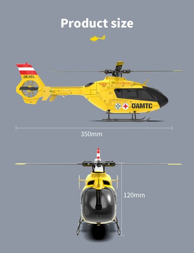 YXZNRC EC135 RC Helicopter 1:36 6-axis Gyro Flybarless 2.4G 6CH Remote Control - Picture 3 of 18