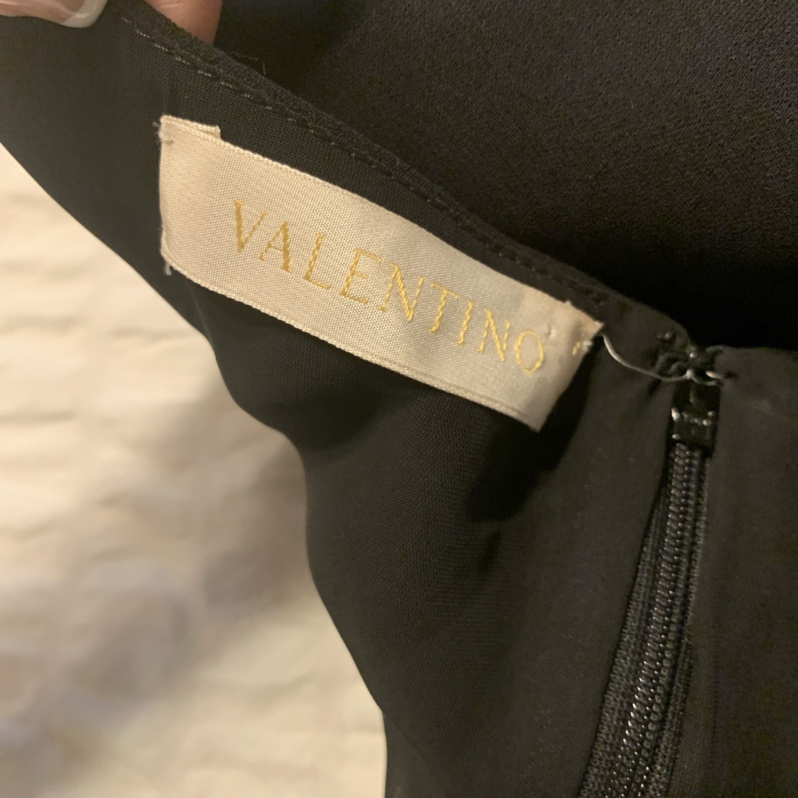 Valentino Authentic Solid Black Short Sleeve Asym… - image 6