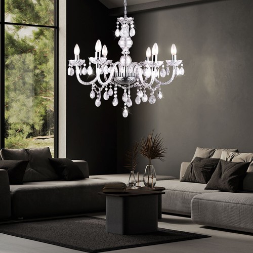Coprire Appesa Lampada Lampadario Cristallo Pendente Hall Eingangshallen Luce - Foto 7 di 12