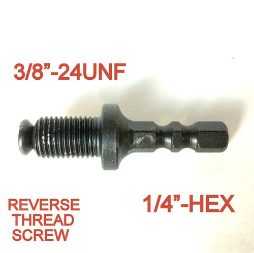 1 pc 1/4 Hex Adapter to 3/8"-24UNF Thread with Lock Screw to Drill Chuck re - Picture 4 of 12