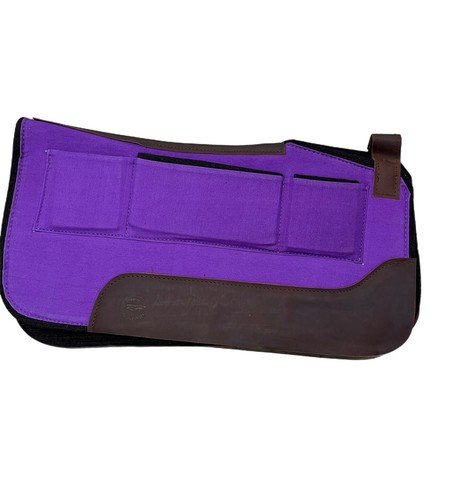 New! ALL WOOL WESTERN SADDLE PAD w/ Shims Contoured spine 2 SIZES, 5 COLORS - Picture 11 of 12