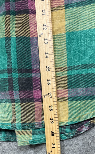 Vintage 1990s Quicksilver Hooded Flannel Shirt Mens L Hoodie Plaid Surf Skate - Picture 16 of 16