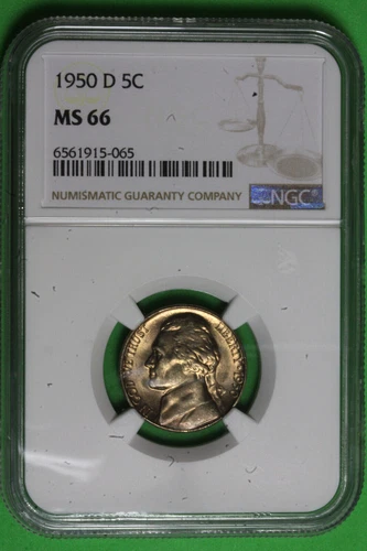 1950-D NGC MS66 Jefferson Nickel #B36685
