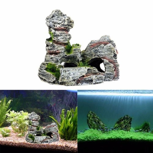 Aquarium Rock Cave Fish Tank Ornament Mountain Decor Cave Hiding Accessories - Picture 7 of 14