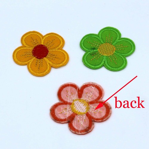 12X Flower Embroidery Patch Applique Iron On Patch design DIY Sew Iron On Badge - Picture 2 of 5