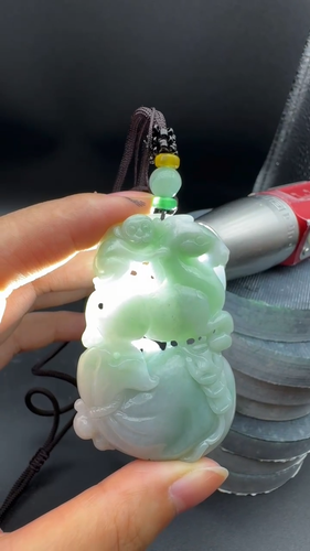 Video Certified Green Natural A Jade jadeite Pendant Horse Monkey Coin 684993 AS - Video 1 of 1