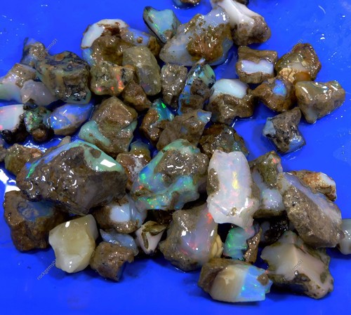 Lotto grezze pietre preziose Welo etiopi grado opale grezzo naturale 200 ct non tagliato grado A - Foto 6 di 10
