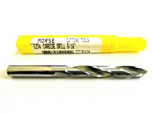Broca de Carburo Sólido 5/16" Jobber Longitud 2 Flauta Girada Hecha en EE. UU. MCT 51114 - Imagen 2 de 2