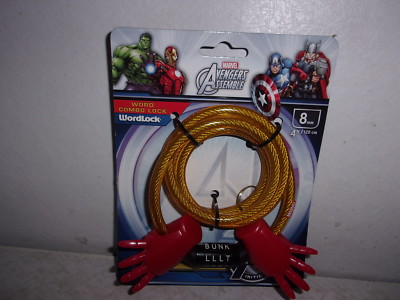 WordLock Marvel Ultimate Spider Man Word Combo 8mm Bicycle Lock 4 Foot 15165M