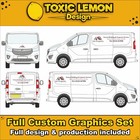 Medium Van Custom Vehicle Graphics Kit Decals -  Sign Writing - Lettering Design