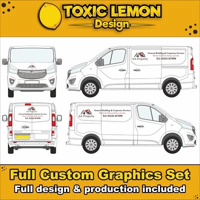 TOXIC LEMON Vauxhall Vivaro Custom Vehicle Graphics Kit Decals - Sign Writing - Lettering
