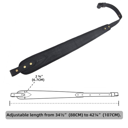 USA robust Canvas Leder Gewehr gepolsterte Schlinge Jagd Waffe Tragegurt Gürtel - Bild 2 von 47