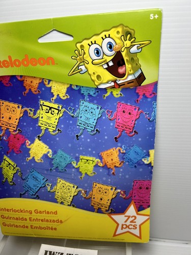 2010 Viacom Nickelodeon Spongebob Interlocking Garland Birthday Decoration Set - Picture 2 of 9