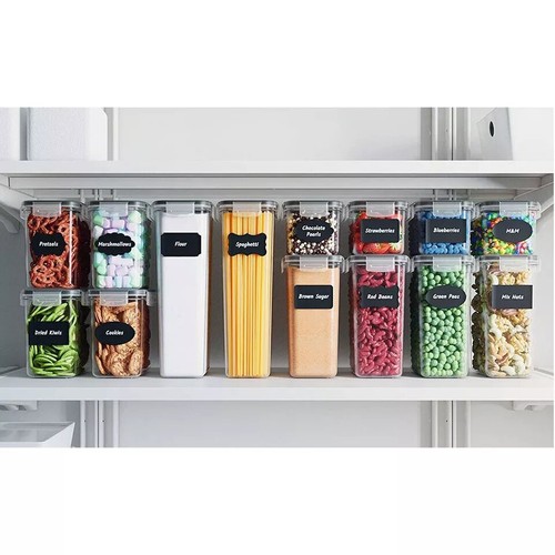 14 Pcs Airtight Food Storage Container W Lids for Flour, Sugar, Cereal, Dry Food - Picture 2 of 9