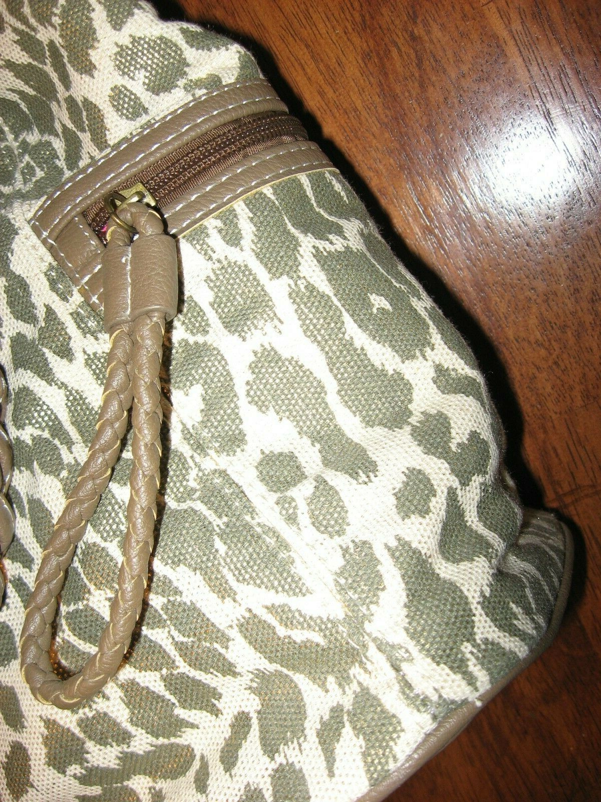 Gilded Leopard  Printed Canvas Statement  Shoulde… - image 5