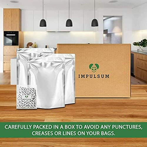 Bolsas Mylar para almacenamiento de alimentos 25 piezas 1 galón 13 mil 2 lados Stand-Up Ziplock NUEVAS - Imagen 6 de 6