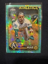 2024 Topps Chrome Logofractor Esteury Ruiz Aqua Refractor /199 Athletics