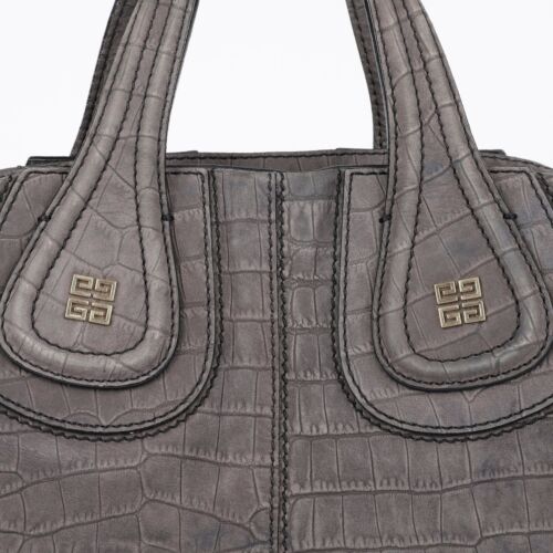 Sac fourre-tout bandoulière Givenchy remise rossignol en cuir gris moyen avec motif