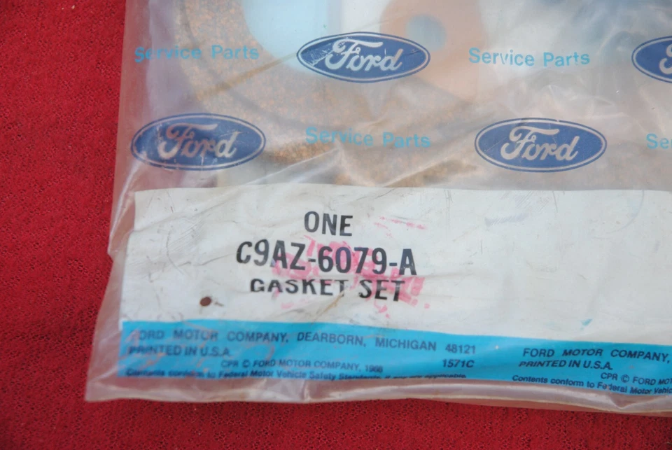 69 70 MUSTANG SHELBY NOS FORD 428 COBRA JET VÁLVULA JUEGO DE JUNTAS DE MOLIENDA C9AZ 6079 A Foto 2 de 2