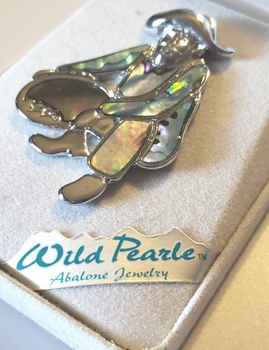 Storrs Vintage Brosche 1980 Schwenken für Goldgräber. Wild Pearl Abalone Schmuck Neu in OVP - Bild 4 von 5