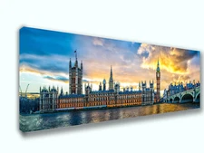 London City Panoramic Canvas Print Art Home Decor Wall Art