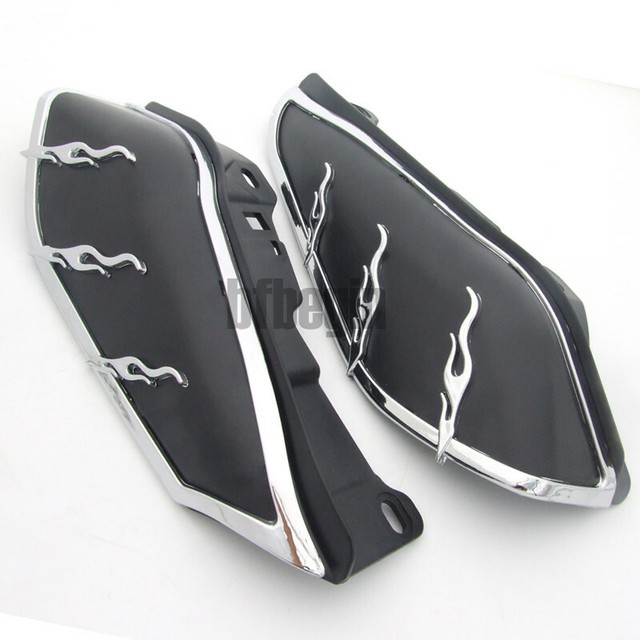 2x Motorcycle MidFrame Air Deflector Trim For Harley Touring Road