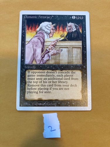 Demonic Attorney Mint/NM MTG Revised 3rd Magic P1B - Picture 1 of 7