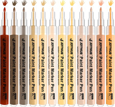 Skin Tone Acrylic Paint Pens, Paint Markers for Wood,Glass,Fabric