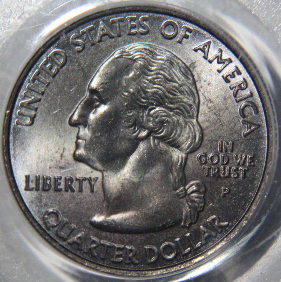 2003P IL Quarter PCGS MS64 Mint Error Improperly Annealed Plan Sintered Planchet - Image 4 of 4