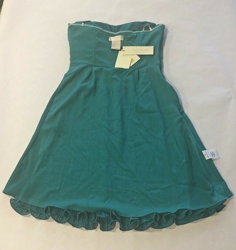 MM COUTURE BY MISS ME Strapless Bustier Cocktail Dress Semi formal Teal XS - Picture 6 of 10